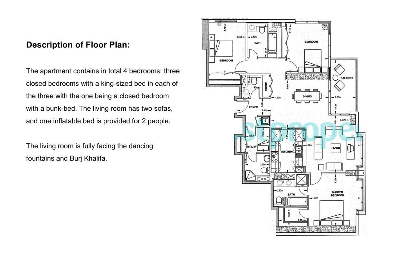 Elite Royal Apartment | Burj Residences Tower 5 | Gold Dubai Luaran gambar