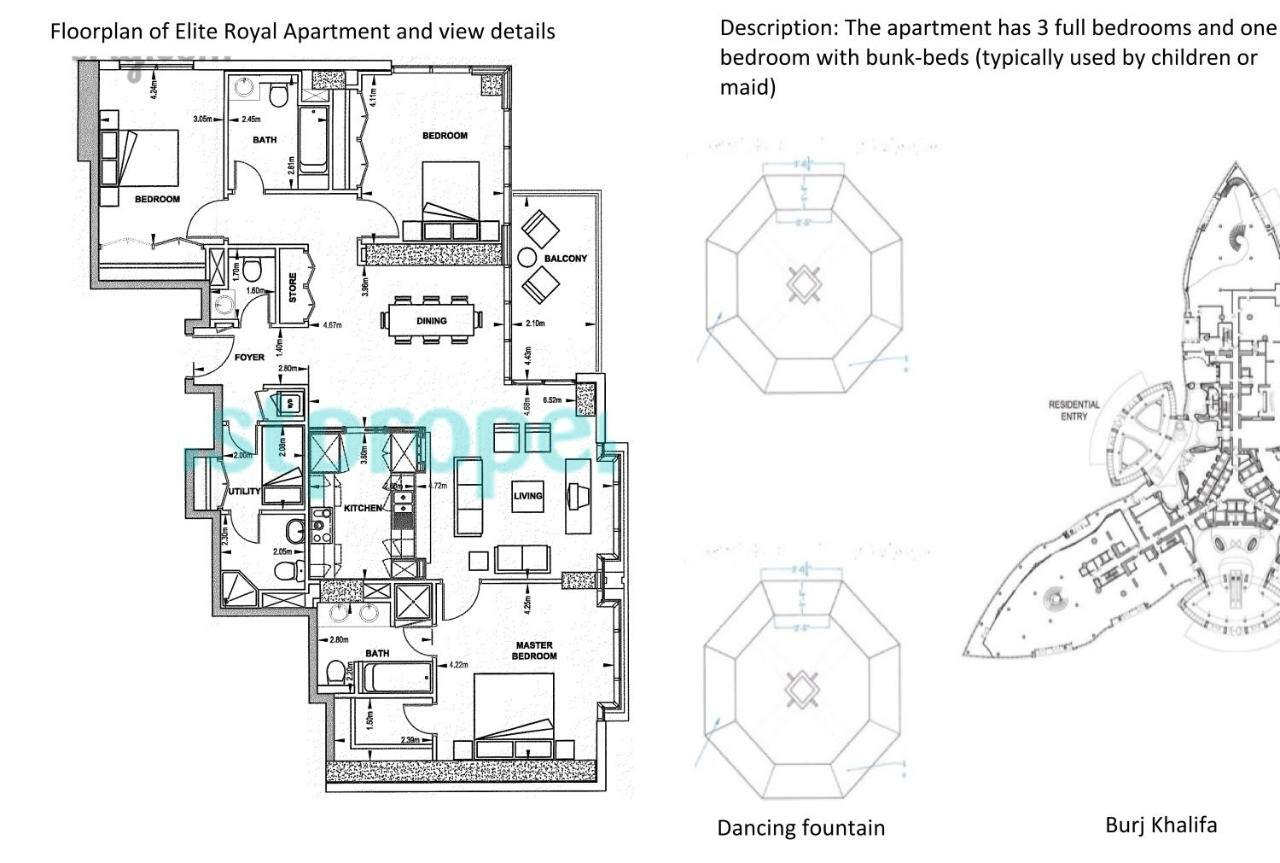 Elite Royal Apartment | Burj Residences Tower 5 | Gold Dubai Luaran gambar